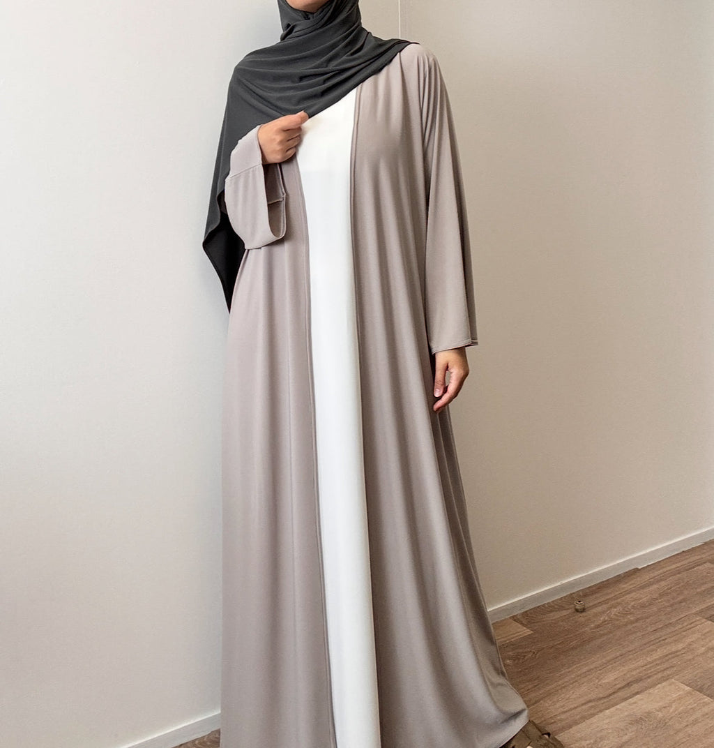 Nasma Aura Taupe + Sous-Robe Blanche