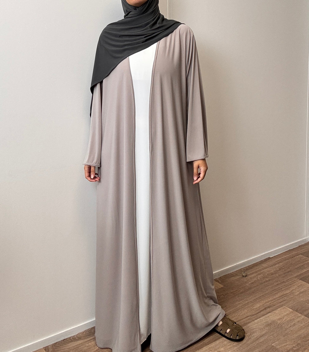 Nasma Aura Taupe + Sous-Robe Blanche