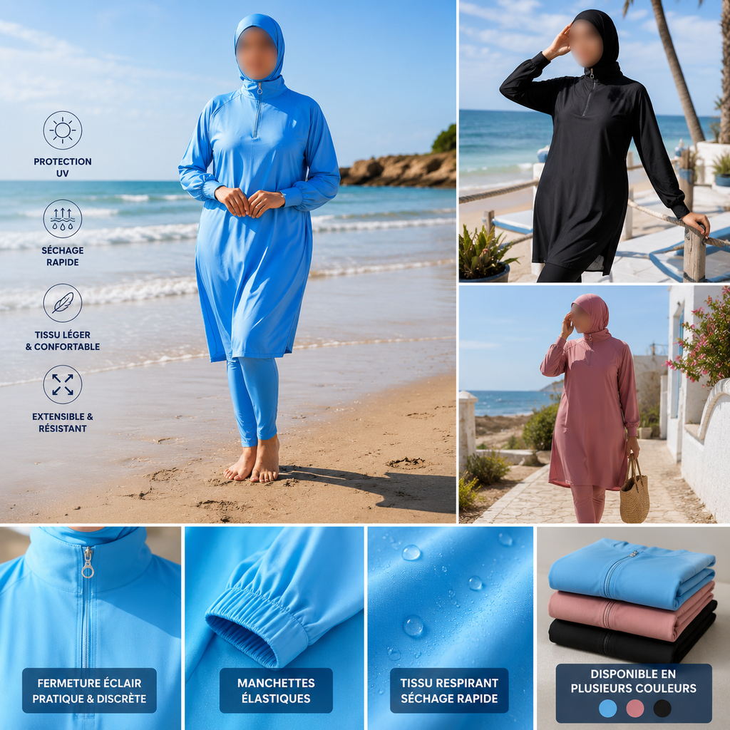 🌊 Maillot de Bain Couvrant Femme | مايوه سباحة محتشم للنساء