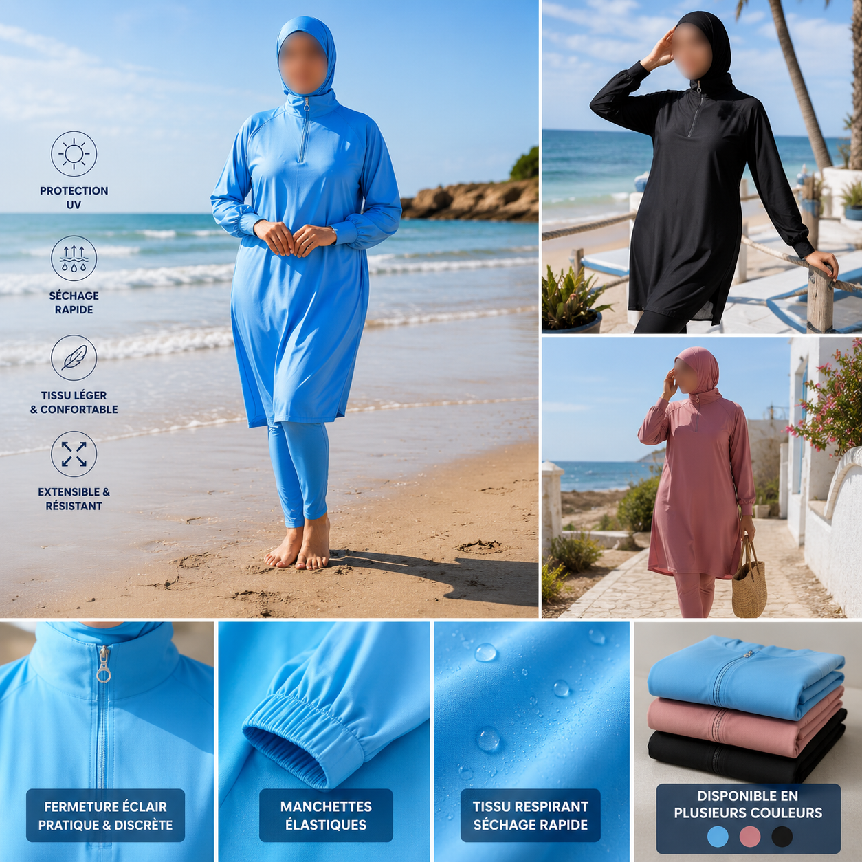 🌊 Maillot de Bain Couvrant Femme | مايوه سباحة محتشم للنساء