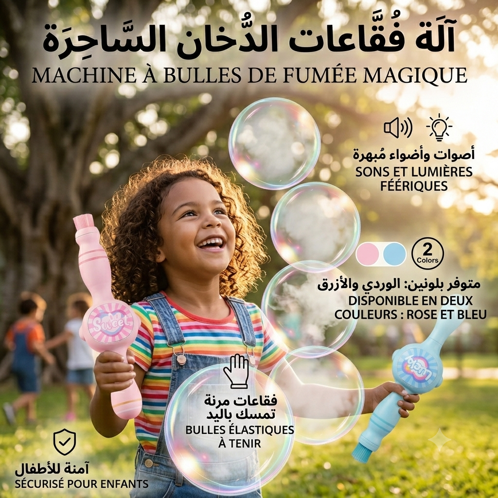 Machine à Bulles de Fumée Magique ✨ آلة فقاعات الدخان السحرية