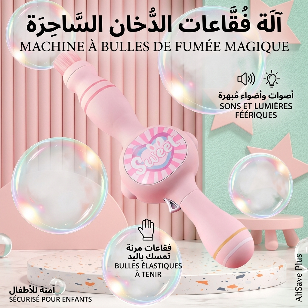 Machine à Bulles de Fumée Magique ✨ آلة فقاعات الدخان السحرية
