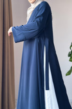 Yara – Abaya bicolore fluide et élégante